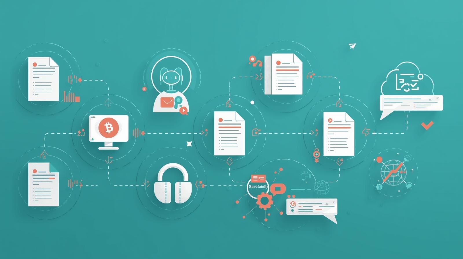 Conceptual visualization of AI agents working alongside human case managers in social services