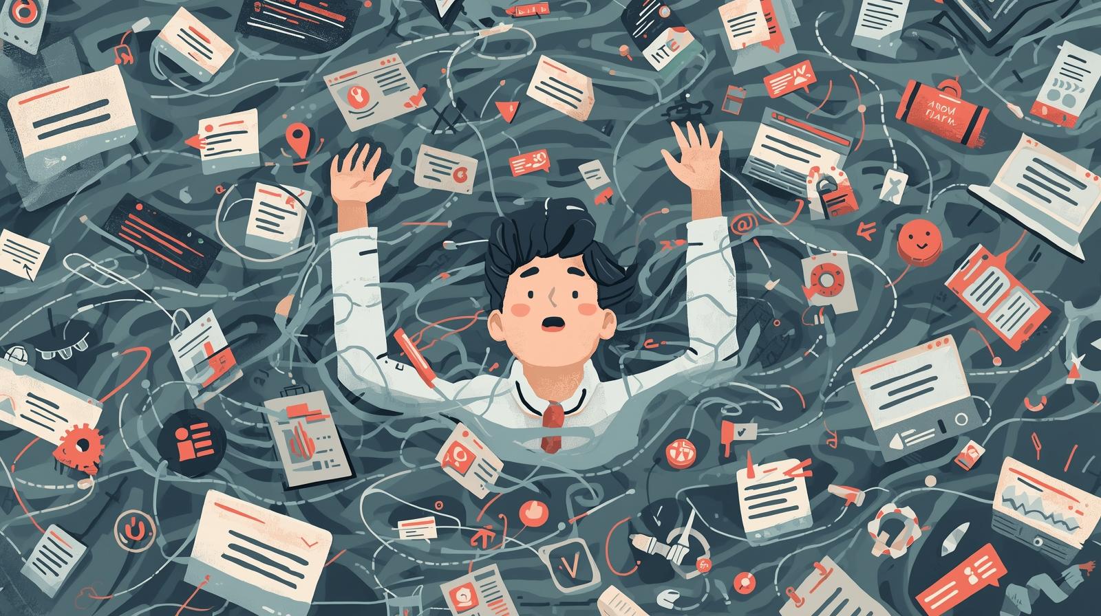 Nonprofit staff experiencing technology overwhelm and AI burnout