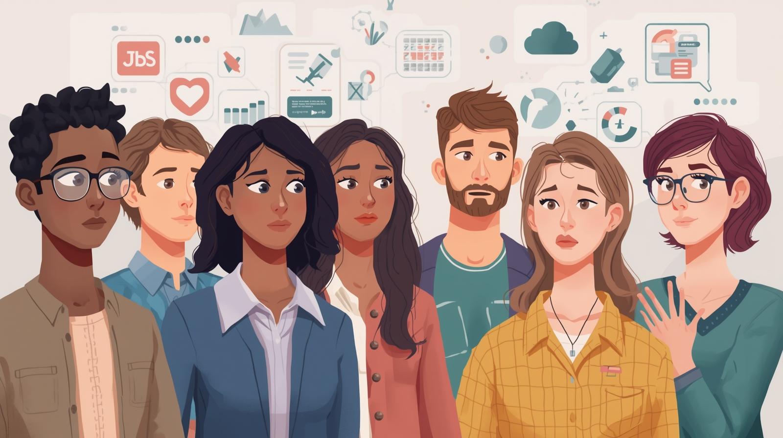 Nonprofit team members navigating AI adoption and change management