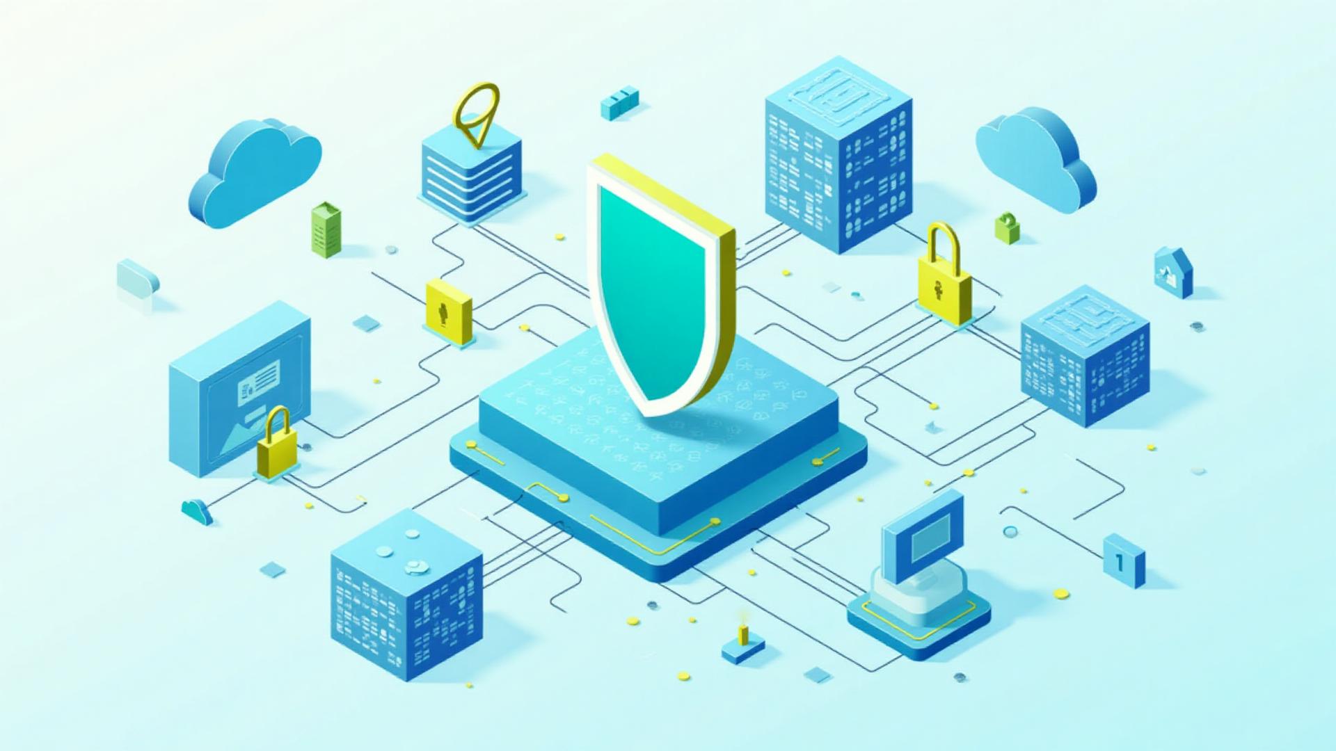 Data privacy and security shield protecting AI systems and nonprofit data