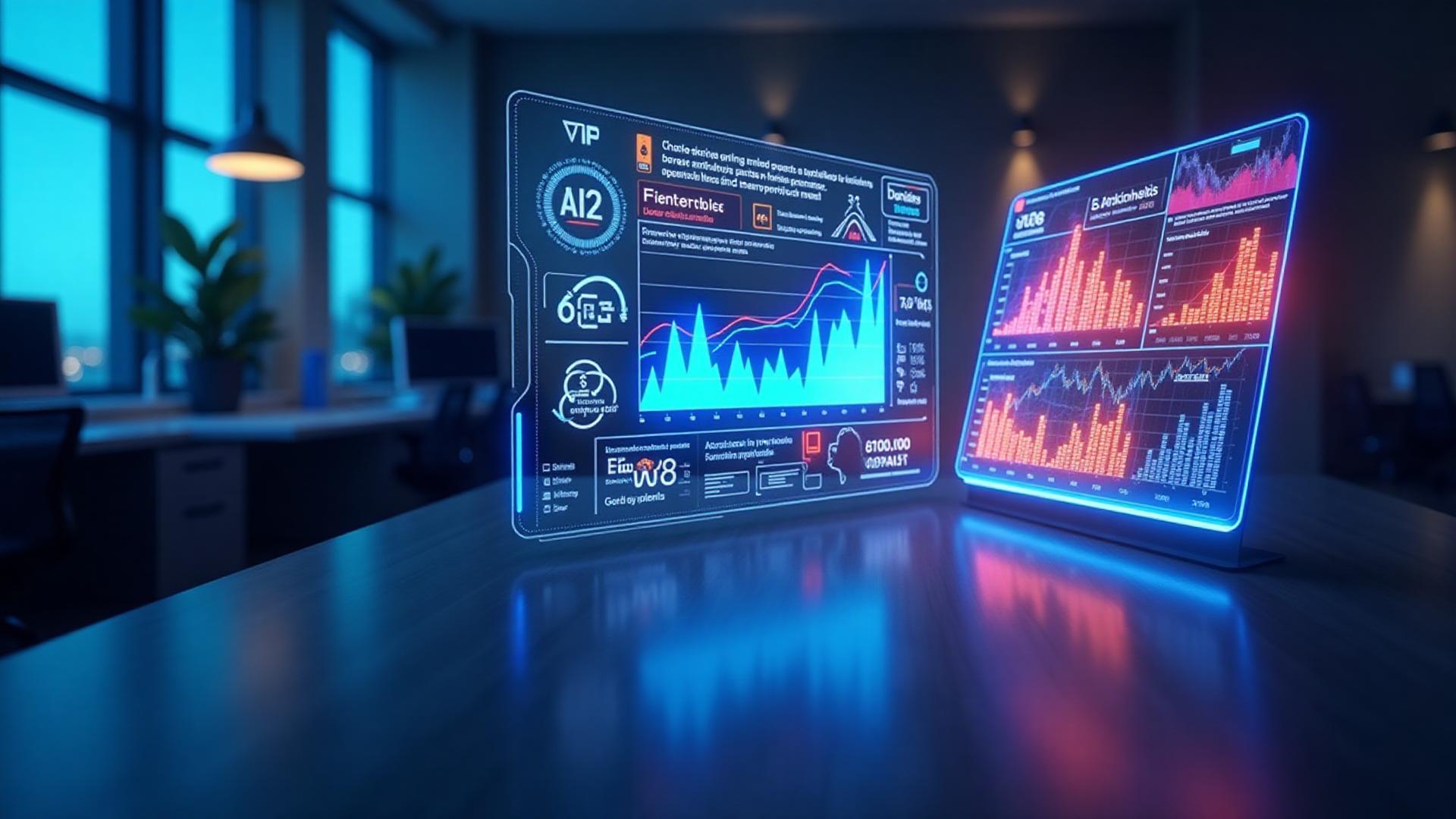 Predictive AI fundraising analytics dashboard showing donor patterns and predictions