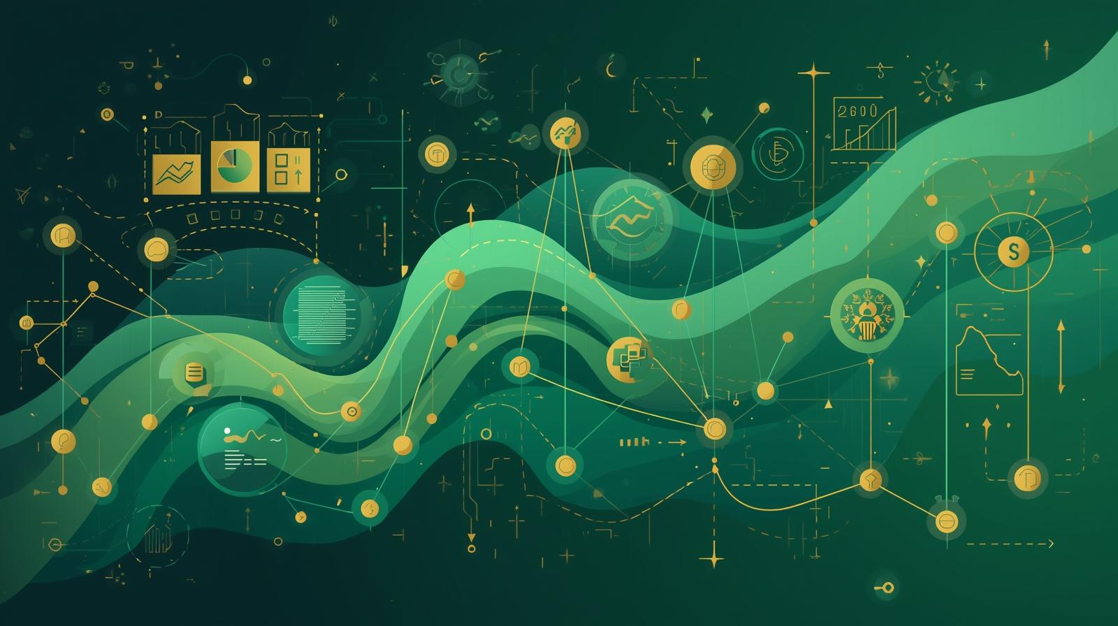 Visual representation of demonstrating AI impact to skeptical funders with charts, metrics, and communication strategies
