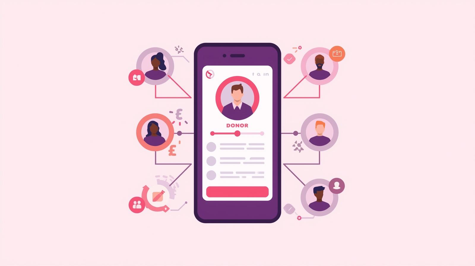 Gen Z donors engaging with nonprofits through AI-powered digital platforms