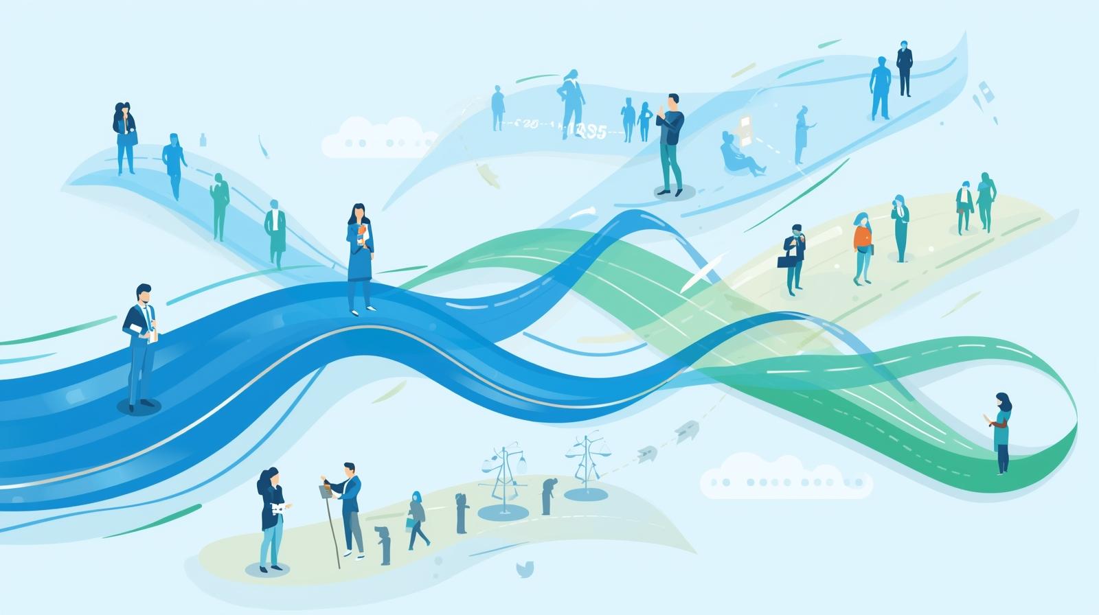 Nonprofit professionals connecting with corporate partners for AI support