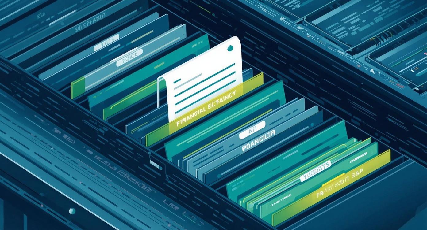 AI-powered tools organizing nonprofit financial documents and audit materials on a digital interface