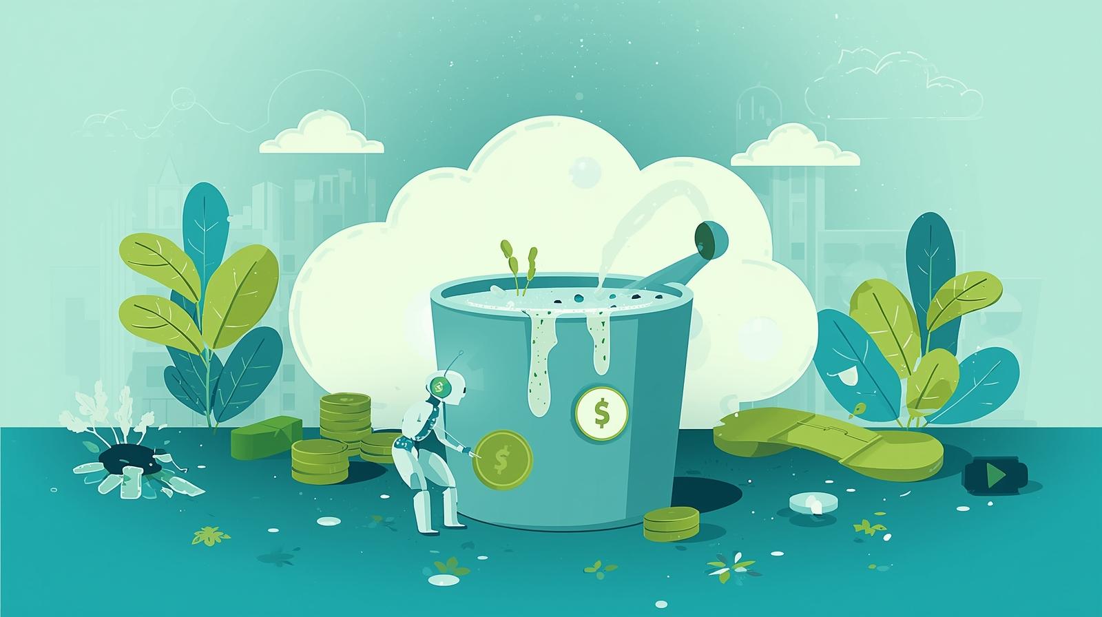 Cloud cost management dashboard showing expense tracking and optimization