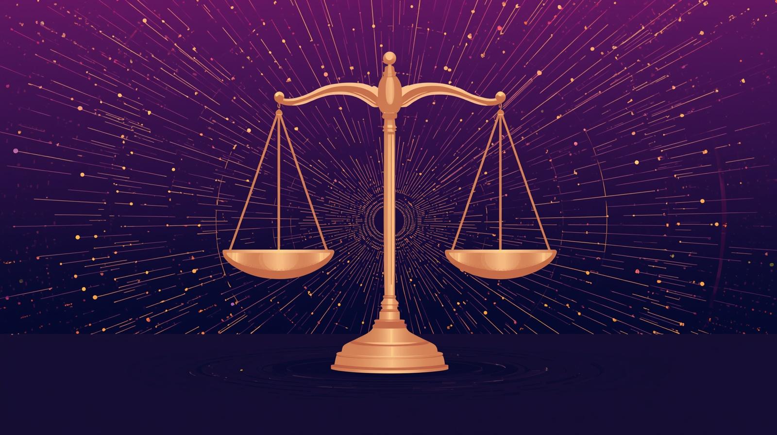 Scales of justice representing legal aid nonprofit AI adoption